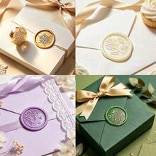 1pc Snowflake/Moon/Fox/Dragon/Happy Birthday/Crane/Leopard Brass Wax Seal Stamp Head (Handle Not Included) Suitable For Wedding Party Invitation Envelopes Cards Gift Packaging - Single Piece - View 7
