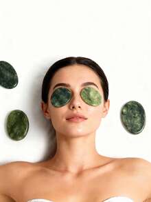 3pcs Hot & Cold Eye Massage Pads, 3*4cm Pink & Green, Facial Skincare - Multicolor - View 11
