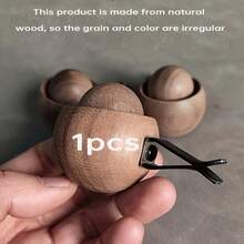 Car Wooden Aroma Diffuser, Selected Black Walnut Material, Installed In Air Vent, Minimalist Design, No Essential Oil Included - Round Wood Car Air Freshener Clip - View 13