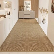 1pc Faux Sisal Rug, Thickened Rug, Highly Rated Rug, Pineapple Ring Rug, Thickened Dust-Proof Rug, Door Mat, Living Room Rug, Kitchen Mat, Bathroom Mat, Decorative Rug - Brown - View 2