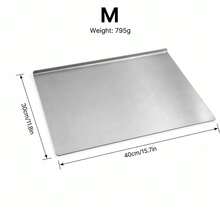 1pc Stainless Steel Edge Cutting Board, Metal Cutting Board, Suitable For Kitchen Countertop, Rust-Proof Kneading Board, Suitable For Dough, Meat, Vegetables, Fruit, Bread, Food Preparation, Countertop Protection Mat - Multicolor - View 12