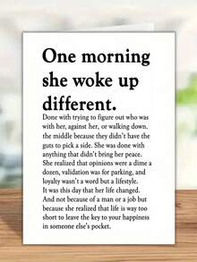 This Bold Typography Empowering Greeting Card Printed With A Touching Story About Female Self-Healing And Letting Go Of Unnecessary External Validation, Blank Inner Space For Personal Journaling, Thoughtful Uplifting Gift To Help Women Break Away Fro - One Size Fits All - View 3
