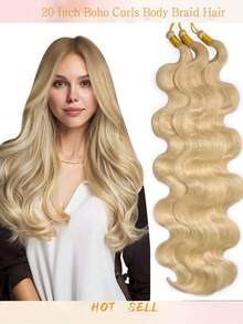 Anna Hair 合成纖維鬆散深波浪捲鉤編髮接髮 3件/包 24英吋 300G 水波紋編髮 漸層金髮扭曲鉤編捲髮 女款，萬聖節 - 彩色 - 查看 30