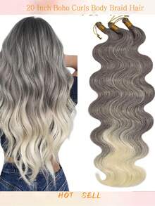 Anna Hair 合成纖維鬆散深波浪捲鉤編髮接髮 3件/包 24英吋 300G 水波紋編髮 漸層金髮扭曲鉤編捲髮 女款，萬聖節 - 彩色 - 查看 51