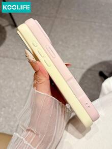 KOOLIFE 1件多巴胺色塊防震全包手機殼,適用於 iPhone 18 Pro Max、16 Pro Max、15 Pro Max、17 Pro、13、14 Pro Max - 藍+白 - 查看 7