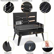 Mini Churrasqueira Portátil - Perfeita para Camping e Viagens - A - Visão 6