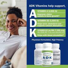 High Demand!ADK: Supplement For Bone Health, Heart Health, Immune Support, 60 Capsules.Women Daily Nutrient Support - 75ml - View 3