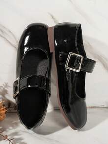 2026 Spring/Summer New Women's Single Strap Flat Loafers - Black - View 5
