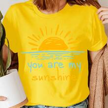 You Are My Ray Of Sunshine, Summer Vibes, Sun-Kissed, Summer, Women's T-Shirt #Schemise Cotton Summer - Black - View 3