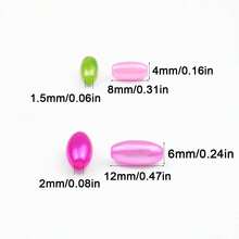 100/200pcs Mixed Color Oval Acrylic Beads, Handmade DIY Jewelry Making Beaded Bracelet Necklace Materials Accessories - Oval Shuttle Bead - View 2