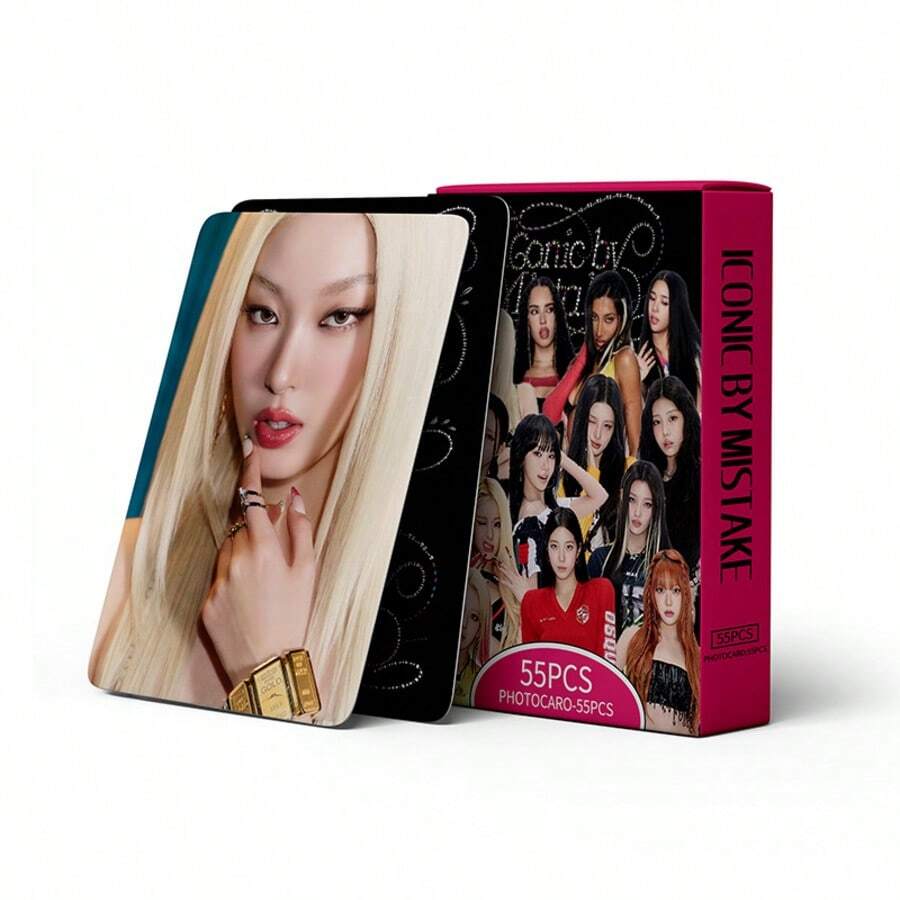 55pcs LESS KATSEYE Collaboration Star Merchandise LOMO Photocard - Multicolor - View 1