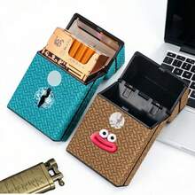 20pcs Woven Texture Cigarette Case Protective Shell Plastic Creative Portable Storage Box Unisex Exquisite Fashion Durable Daily Use Or Gift Cigarette Case Cover - Multicolor - View 7