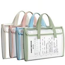 Multi-Color Transparent Accordion Storage Bag (Capybara Pattern), 13-Layer Horizontal Divider Design, Student File Organizer, Transparent Inner Pages For Certificates And Awards, Large Capacity Office Supplies, Can Store Textbooks, Books, Documents, Folders, Stationery, Etc., Back To School Essential, Learning Supplies - Multicolor - View 4
