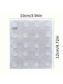 400/200/100 Pcs (20 Per Sheet) Transparent Round Double-Sided Adhesive Stickers - Removable, Damage Free, Nano Adhesive, Suitable For Handmade Gift Wrapping, Wedding, Christmas, Holiday Decoration - White and Transparent - View 8