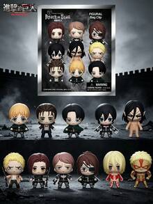 Crunchyroll 1pc  Official Licensed Blind Bag, Includes 3D PVC Character Clip, Random 1 Style, Including Eren, , , Armin And Titan Characters, Portable Backpack Charm, Fashionable Bag Decoration, Fan Collector Birthday Holiday Surprise Gift - Multicolor - View 8