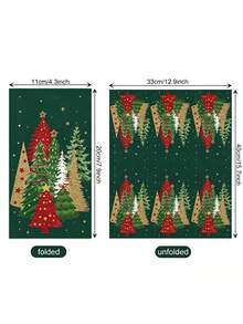 20/1pc Long Paper Napkins, Suitable For Christmas Tree Decoration, Christmas Home Decor, Christmas Restaurant Decor, Holiday Party Decor And Christmas Kitchenware. - One Size Fits All - View 8