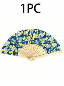 1件波點手搖扇，輕量可折疊，適合夏季日常使用，可作為海灘場景與日常穿搭的美學攝影道具，時尚涼爽配件 - 多色 - 查看 11