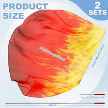 2pcs Yellow-Red Gradient Flame Praise Flags, Worship Flags - Multicolor - View 2