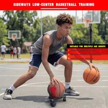 Sideways Low-Center Dribbling Sliding Clamps Basketball Training Equipment Improve Skills Agility Coordination Training Kit Suitable For Basketballs Of Size 5, 6, And 7 - Red - View 2