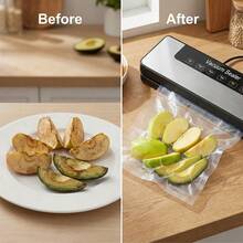 Vacuum Sealer Machine, High-Suction Food Vacuum Sealer, Kitchen Appliance, Easy Food Storage, Kitchen Essentials, Supports Dry And Wet Modes, Suitable For Storing Foods Such As Meat, Vegetables, And Fruits. - Silver - View 4