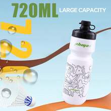 Bicycle Water Bottle Holder And Bottle Combo Set, Squeeze-Style Cycling Water Bottle Holder 720ml Leak-Proof Design Suitable For Mountain And Road Bike Cycling (Black) - Multicolor - View 2