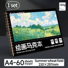 Markbon Art Student Sketchbook A4, Creative Drawing Book 60 Pages For Sketching, Colored Pencil, Charcoal, Painting, 5 Style Cove, First Day Of School - Multicolor - View 12