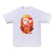 B.APE TEE Crew Neck Plain Tee With Hidden Tiny A.Pe Embroidery Shirt Summer Street Top - White - View 13
