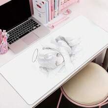Queen Black Bow Mouse Pad Kawaii Leather Mouse Pad Academic Fashion Computer Desk Pad Is Suitable For Laptop Non-Slip Waterproof Leather Material Base Pad Office Accessories Decorative Edge Lock Edge Desk Pad - View 1