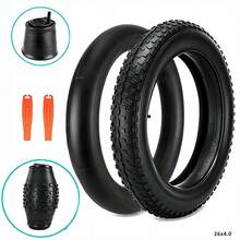 6MSKS 1 Set 26x4.0 Inch Fat Tire, Inner Tube And Outer Tire Set, Foldable Replacement Tire, Suitable For Electric Bicycle And Mountain Bike, Road/Off-Road Universal, Thickened Butyl Rubber Inner Tube, Durable Tire - 26*4.0 Tire Set - View 7