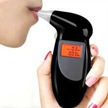 1/2pcs Portable Home Alcohol Tester, Perfect For Daily Alcohol Monitoring At Home, Equipped With Backlit LCD Display And Alcohol Sensor. Provides Reliable Results And Accurate Readings. Perfect Gift For Halloween, Christmas And Valentine's Day - Black - View 3
