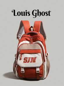 [ Backpack | Multi-Color Options . Versatile For Campus & Commute]Organized Storage. Thickened Back Padding + Adjustable Shoulder Straps, Comfortable To Wear Without Shoulder Pressure; Suitable For Daily Commute, Short Trips, Classes And Self-Study. - Multicolor - View 6