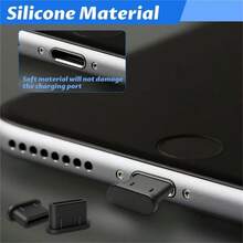 10/20/50 buah Sumbat Debu Silikon Pelindung Port Pengisian Daya Tipe-C, Kompatibel dengan iPhone 16 15 Pro Max 16 15 Plus S*Msung, Sumbat Debu - MultiWarna - View 7