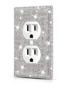 Bright Silver Sink Outlet Cover Plate Wall Panel Decorative Light Switch Cover Panel Home Decor Accessory For Bedroom And Living Room - Multiple Styles - View 12