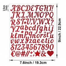 1件 1英吋手寫字母貼紙,金銀亮片粗體字母與數字貼紙,防水DIY手工貼紙,適用於禮物包裝與賀卡製作,亮面裝飾標籤配件 - 彩色 - 查看 10