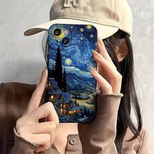 1件 梵谷貓咪圖案防震手機殼，適用於 iPhone、Galaxy S25、S25 Plus、S25 Ultra、A16、A36、A26 保護殼 - 彩色 - 查看 3