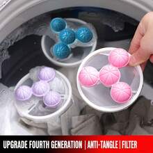 3/6pcs Reusable Pet Hair Remover Filters, Washing Machine Lint Trap Bag, Pet Dog Cat Fur Collector - Multicolor - View 2