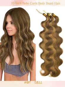 Anna Hair 合成纖維鬆散深波浪捲鉤編髮接髮 3件/包 24英吋 300G 水波紋編髮 漸層金髮扭曲鉤編捲髮 女款，萬聖節 - 彩色 - 查看 41