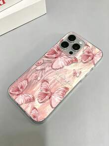 Funda de teléfono con pintura de mariposa y plumas plateadas resistente a caídas compatible con Ip 17 Ip 17 Pro Ip 17 Promax Iphone16/Iphone15 XR /7/8 Iphone15Promax/12PROMAX/13PROMAX/14PROMAX 13 14 11 12p14 Mujeres P11 Carcasa blanda P12 Resistente a caídas XS.XR /78P.78GES2 13/ Serie 15 S24 A03s,A03core,A04,A12,A13,A14,A21s,A22,A23,A24,A32,A33a34,A5 A51A52,A53,A54,A71,A72,A73,S20fe,S21,S25 A35 A56 Funda protectora de teléfono - Multicolor - Ver 4