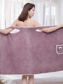 Quick-Drying Absorbent Towel, Bath Supplies, Bathroom Accessories, Soft Skin-Friendly Multi-Function Bathrobe And Beach Towel - Multicolor - View 11