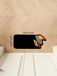 1pc Black Flame Design Doormat, Living Room Decor, Bedroom Decor, Home Casual Carpet, Decorative Rug, Small Rug, Carpet, Home Decor, Living Room Carpet, Living Room Small Rug, Bedroom Carpet, Living Room Home Decor, Outdoor Rug, Washable Carpet - Multicolor - View 12