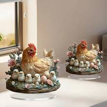 Cross-Border Mother Hen And Her Chick Aleck Waterproof Wear-Resistant Figurine - A - View 3