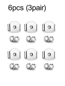 1/2/6/10pcs 925 Sterling Silver Hypoallergenic Earring Backs, Prevent Ear Stud Blockage, Suitable For Daily Wear - Earring Backs - View 19