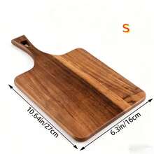 1pc Acacia Wood Cutting Board With Handle, Chopping Board, Kitchen Utensil, Can Cut Vegetables, Meat, Fruit, Bread Board, Cheese Board, Can Be Used As Cold Platter, Appetizer Preparation, Outdoor Camping Board, Perfect For Home Decor, Kitchen Accessories, Kitchen Utensils, Kitchen Cutting Board, Easy To Clean, Ideal Gift For Housewarming, New Year, Mother's Day, Cooking Enthusiasts - View 11