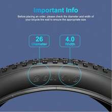 6MSKS 1 Set 26x4.0 Inch Fat Tire, Inner Tube And Outer Tire Set, Foldable Replacement Tire, Suitable For Electric Bicycle And Mountain Bike, Road/Off-Road Universal, Thickened Butyl Rubber Inner Tube, Durable Tire - 26*4.0 Tire Set - View 3