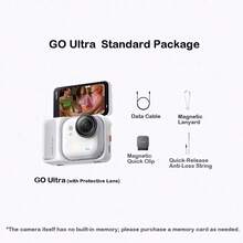 Insta360 Cámara de acción profesional GO Ultra: estabilización de imagen estable, video HDR nítido, resistencia al agua de 10 metros, datos deportivos sincronizados, adaptación a múltiples escenas, compatibilidad con accesorios, blanco dinámico. 100% nuevo, solo activado. - Blanco inteligente - Ver 10