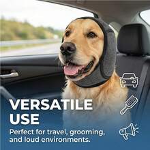 Noise-Canceling Ear Covers For Dogs, Anti-Shake Ear Muffs, Fireworks Thunder Vacuum Noise Protection, Comfortable Quiet Dog Calming Hoodie, Adjustable, Suitable For Grooming, Bathing And Swimming - Multicolor - View 8