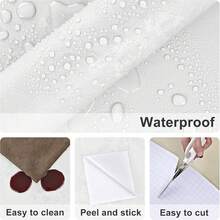 1 Roll White Embossed Subtle Rose Wallpaper, Peel And Stick Tone-On-Tone Floral Wall Sticker, Removable Self Adhesive Textured Hidden Flower Wall Mural, Waterproof Minimalist Neutral Decor For Bedroom Kitchen Bathroom Cabinet - White Roses - View 8