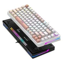 RAIKU Blue Switch Mechanical Keyboard, Gaming Dedicated Hot-Swappable Switches, High Performance Detachable Cable Mechanical Keyboard, RGB 80% Illuminated Keyboard - View 1