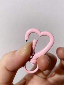 5/10/15/18/20/30pcs Colorful Rotating Heart-Shaped Lobster Clasp Hooks, Suitable For Bags, Dog Leashes, DIY Jewelry Making Accessories (Random Color) - Heart Shaped Keychain - View 8