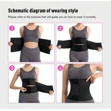 Waist Trainer Belt Waist Cincher Trimmer Ab Belt Tummy Control Body Shaper Gym Workout Tummy Shaper Corse - Black - View 7